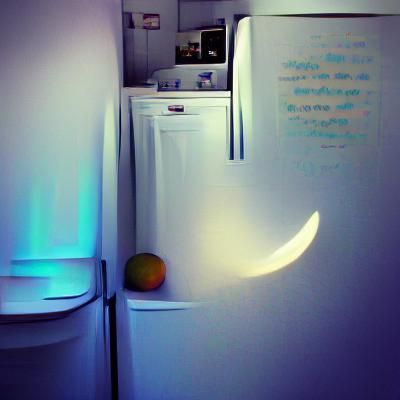 The fridge light washes this room white. The moon dances ove...