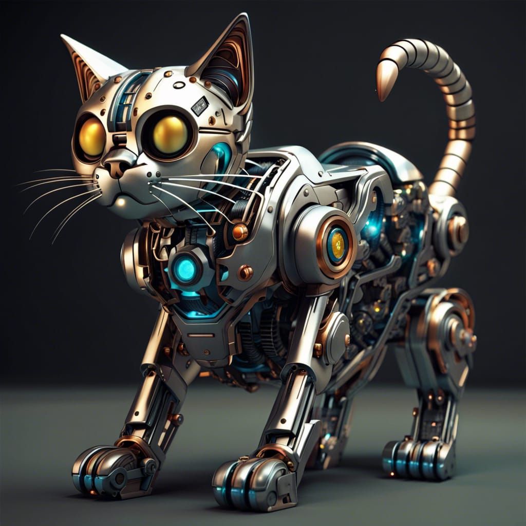 Robo Cat - AI Generated Artwork - NightCafe Creator