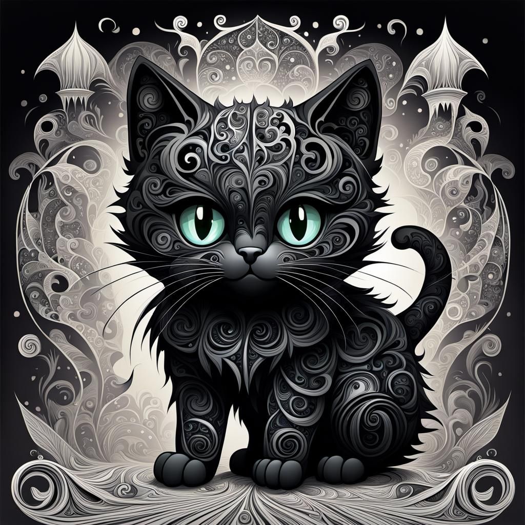 Spooky black kitty 😺 🖤