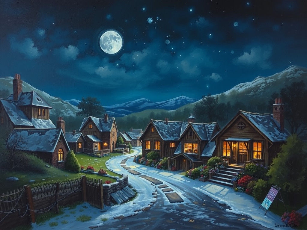 The village in the night