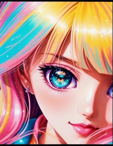 close-up big manga eye