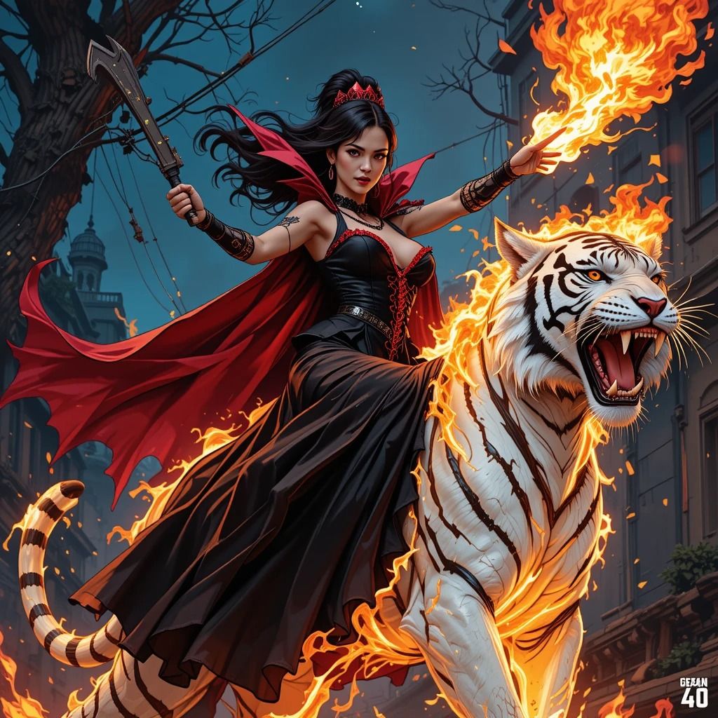 Vampire Tiger Flames