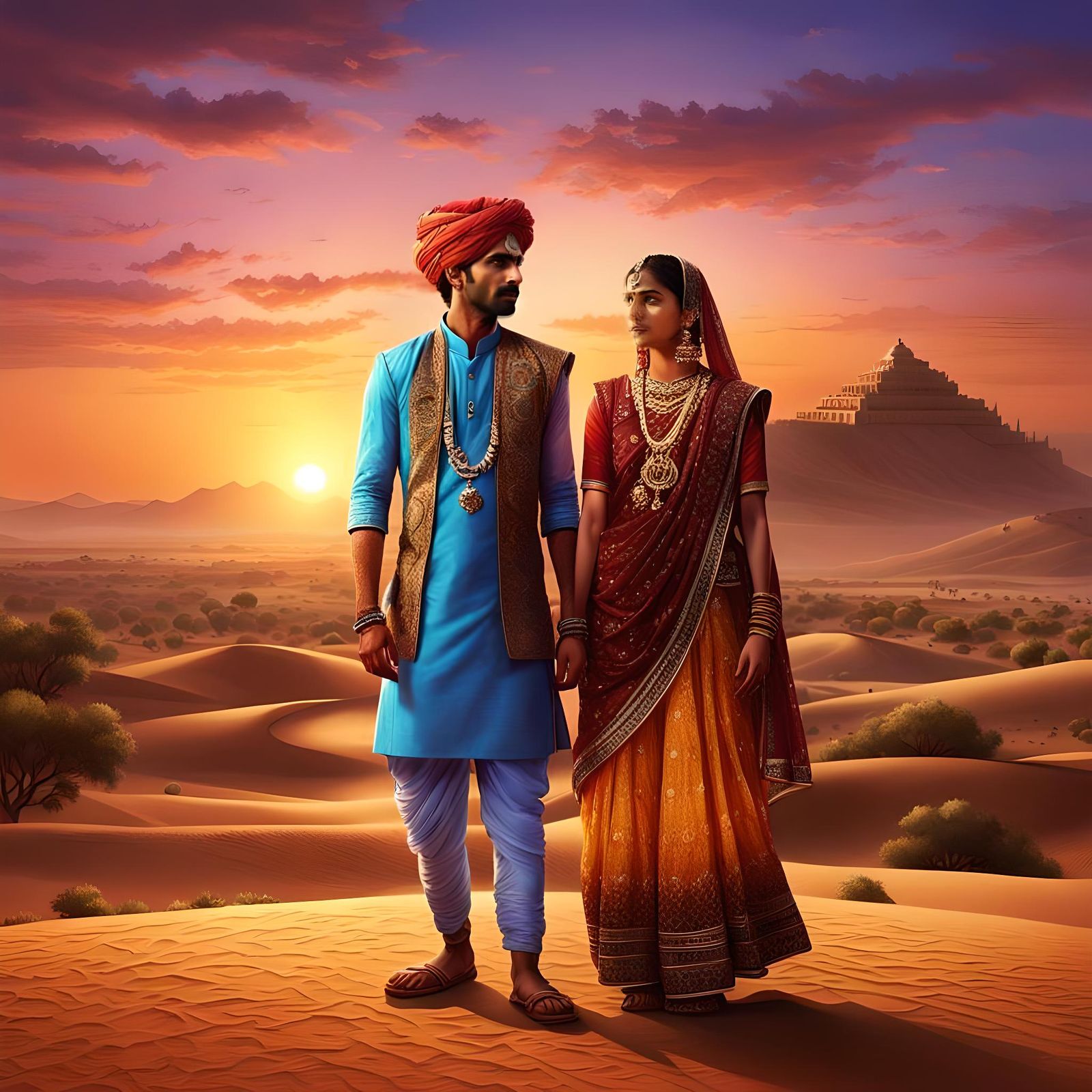 Rajasthani Woman (With A Rajasthani Man). - [Pt. 6].
