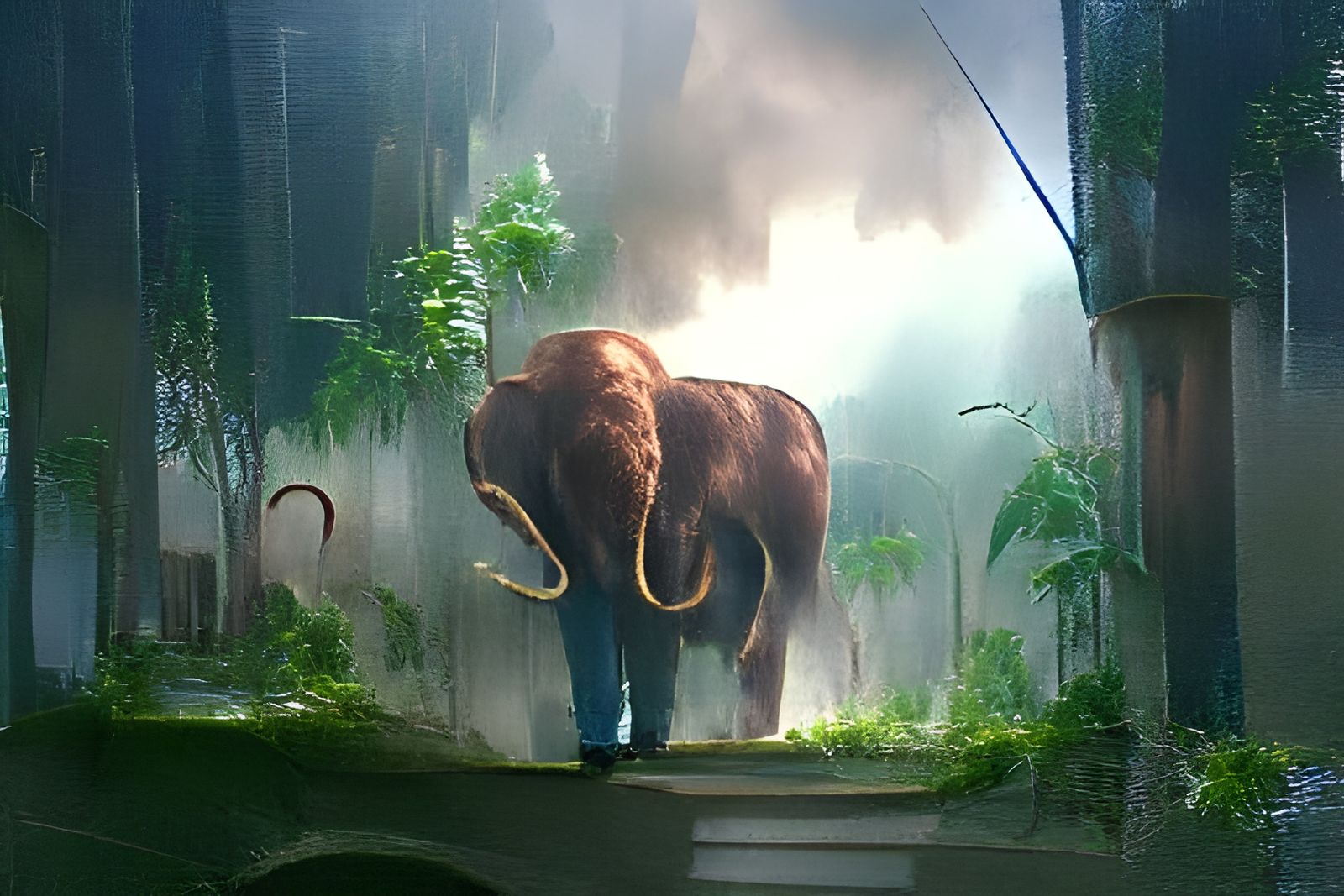 The mammoth visits