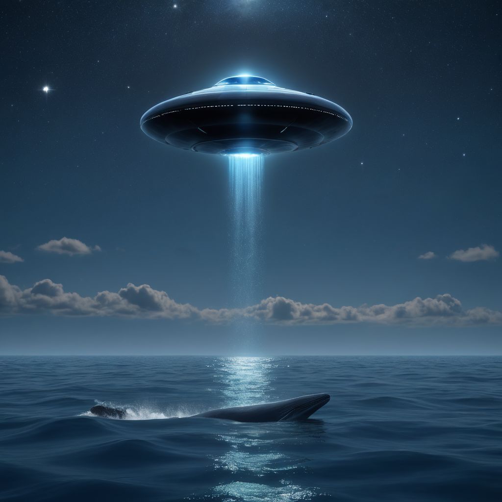 UFO about to beam up a Whale