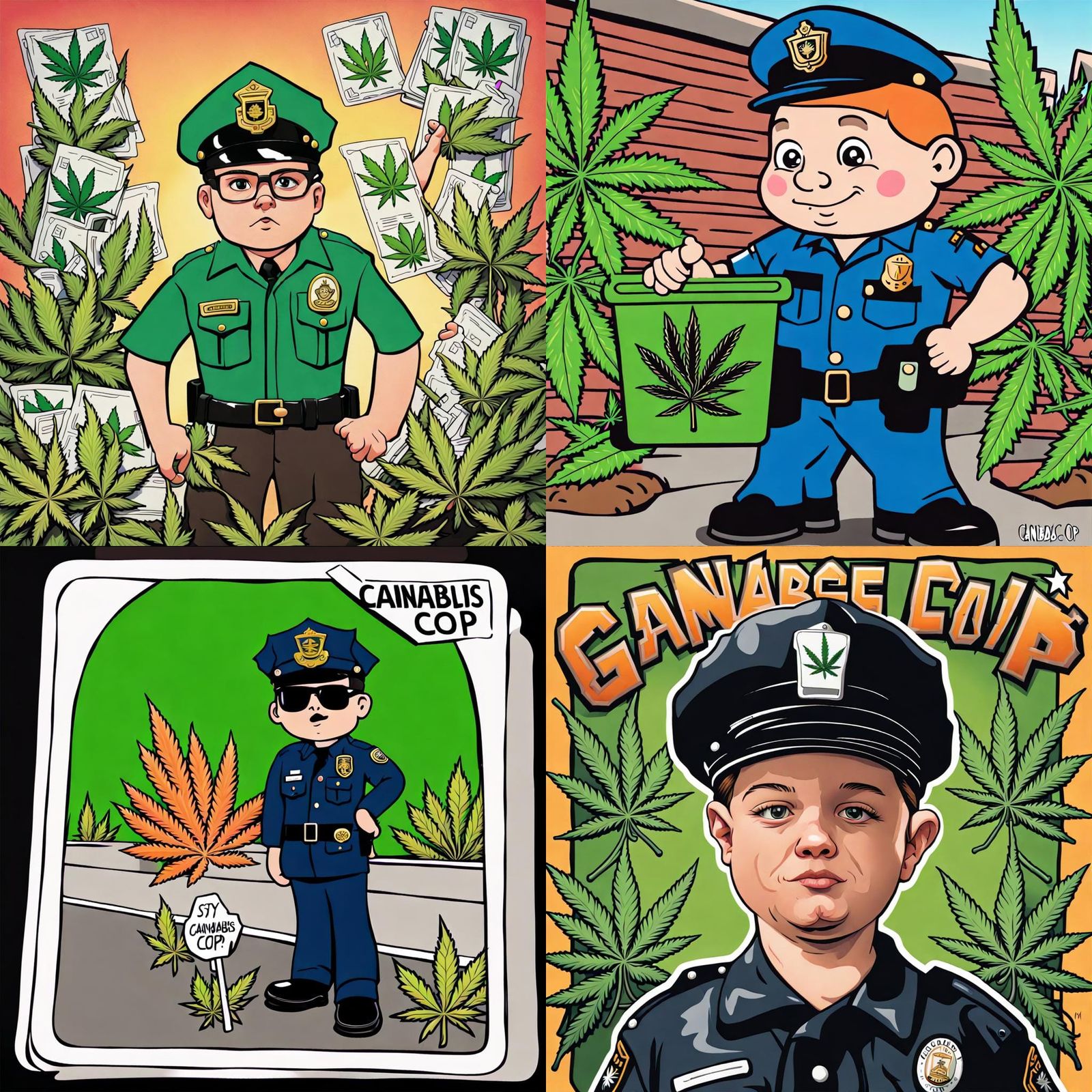 Garbage Pal kid card style carry the cannabis cop