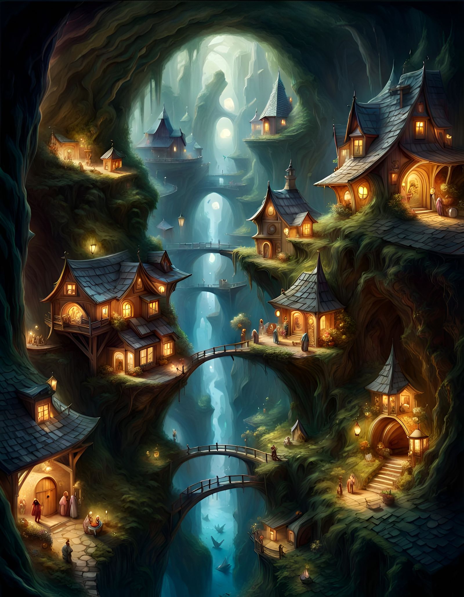 Hidden village under the surface   by @undefined