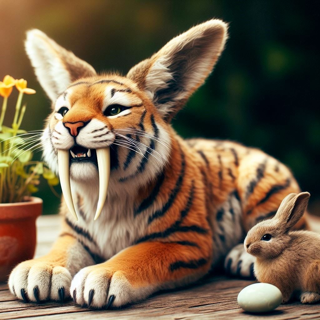 Saber Toothed Tiger-Bunny and friend