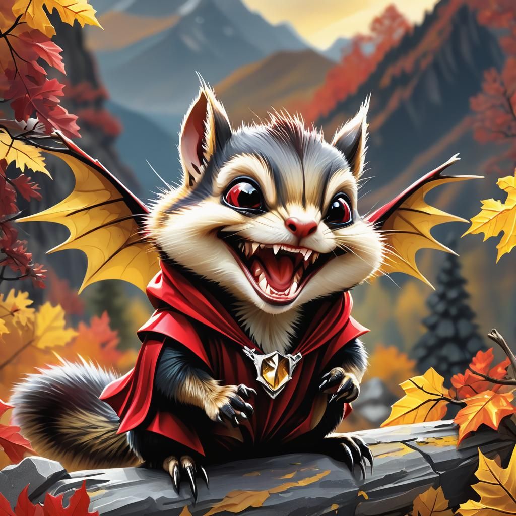 Vampire Chipmunk  by @Marilu