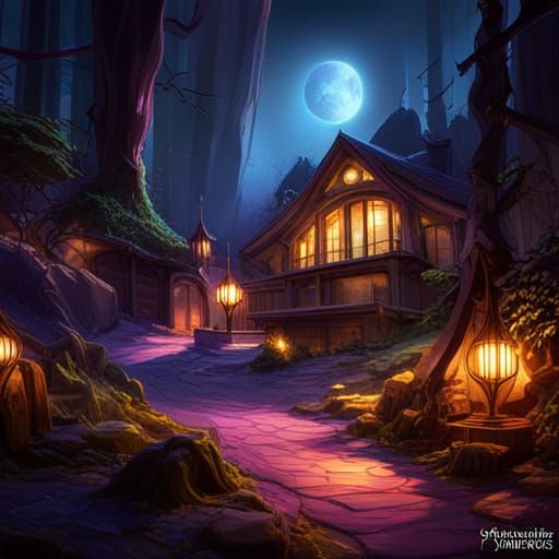 Cabin in the enchanted woods
