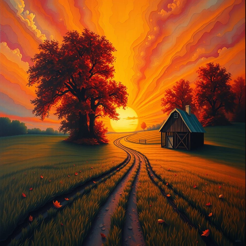 Autumn Sunset  by @Strigoi77