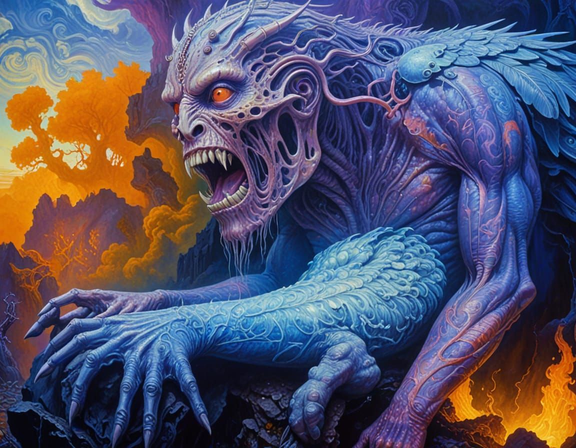 Ethereal Realm of Mystical Muses and Cryptid Beasts