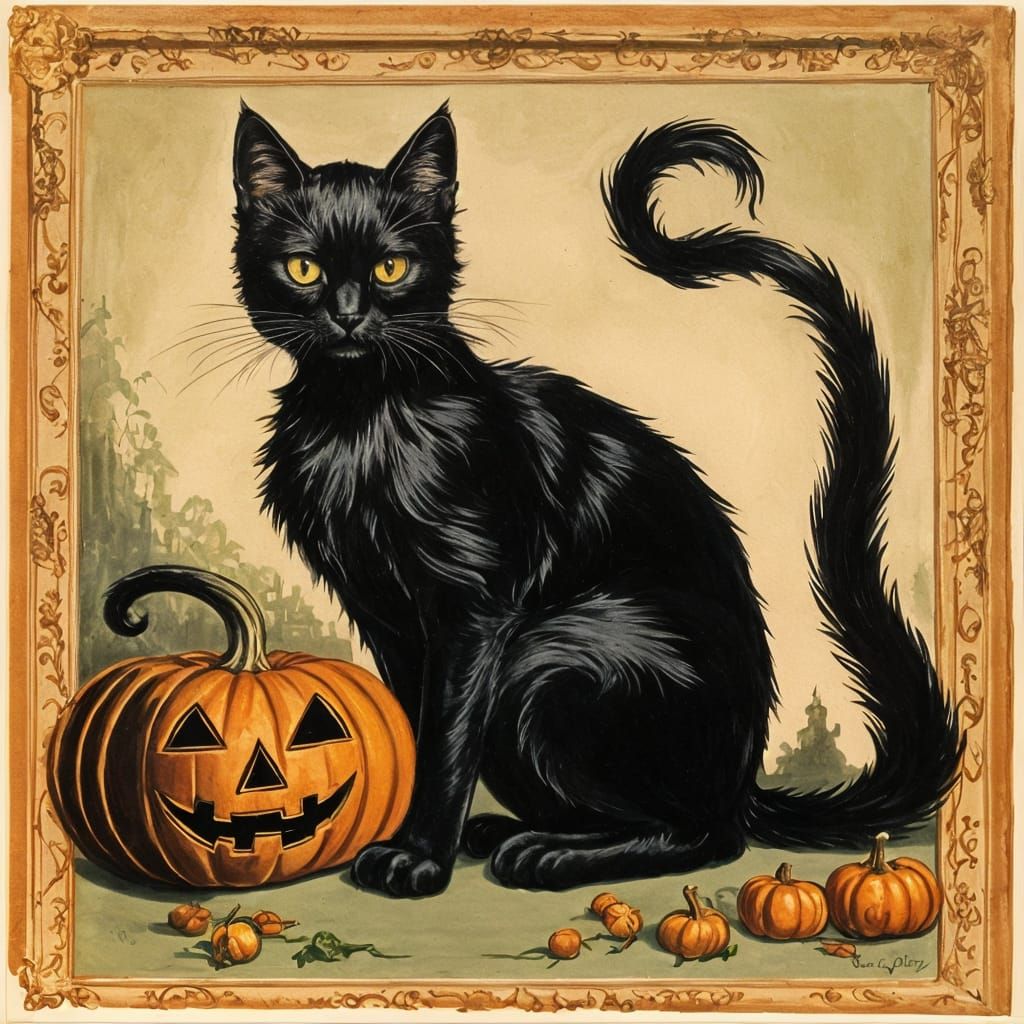 The Halloween Cat  by @Xyloto