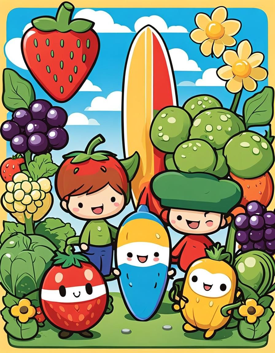 Whimsical Harvest: Chibi Garden Delights