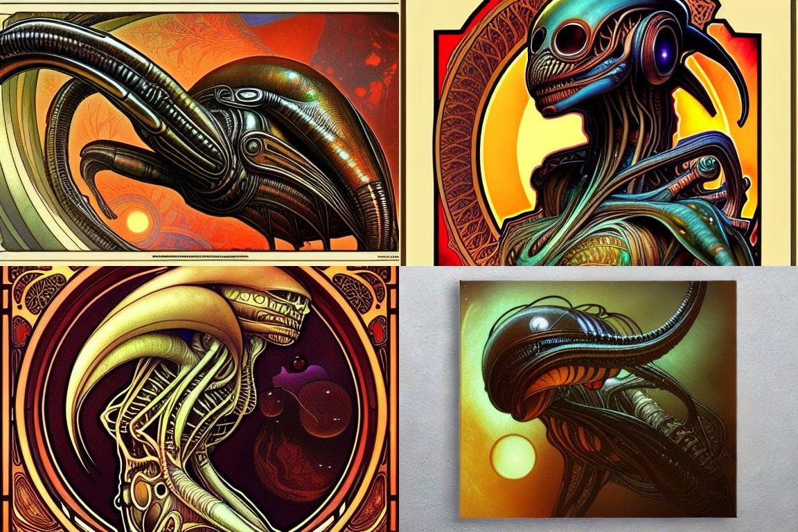 Mural of an Alien Creature