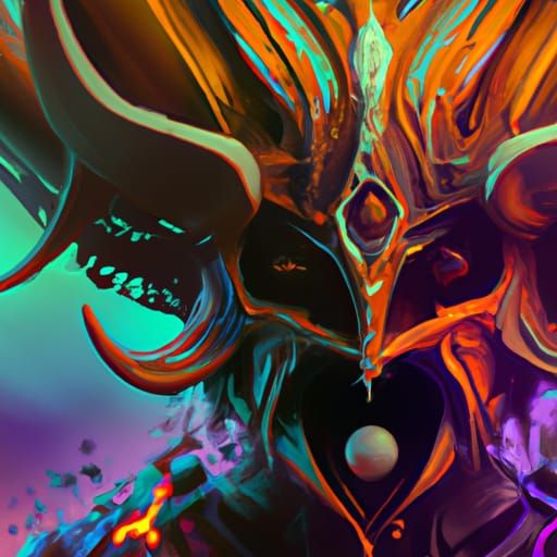 Hyperbolic Dmt Demon - AI Generated Artwork - NightCafe Creator