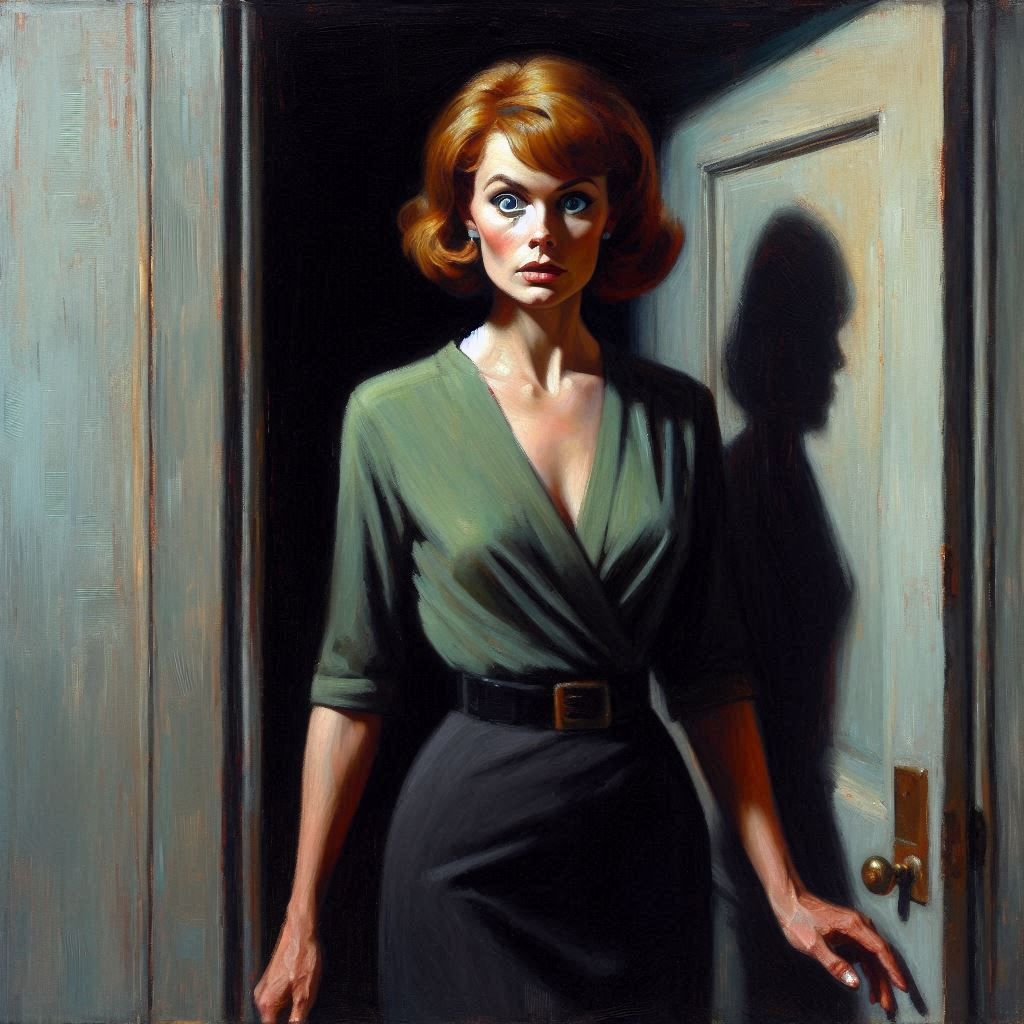 Redhead in a Dark Doorway