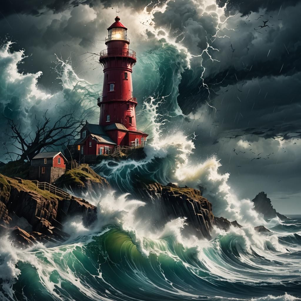 The waves and the Lighthouse   by @MArt