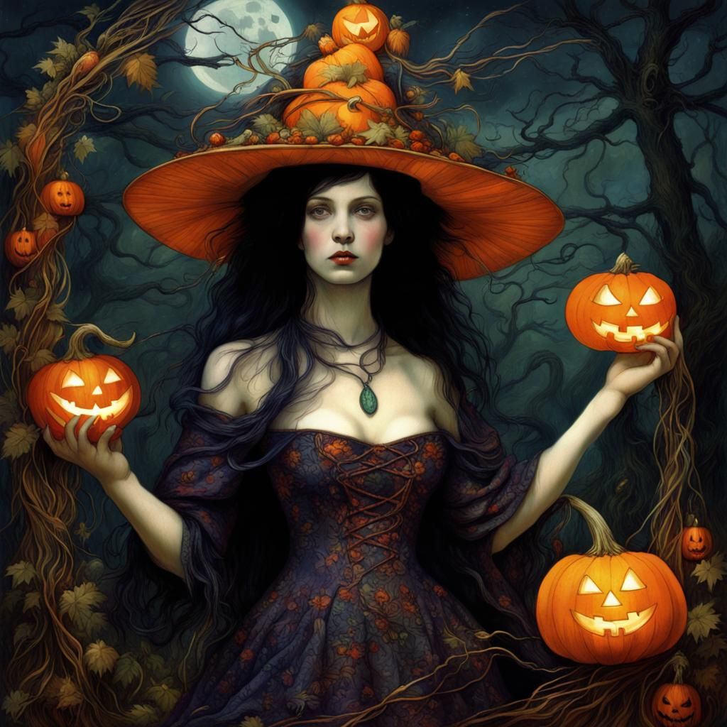 999 Witches for Halloween (275) - AI Generated Artwork - NightCafe Creator