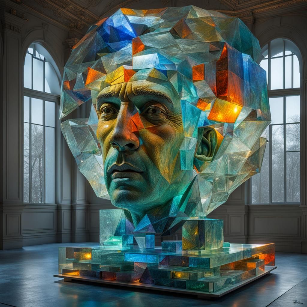 Sculptures made of glass Wadim Kashin Pablo Picasso maximali...