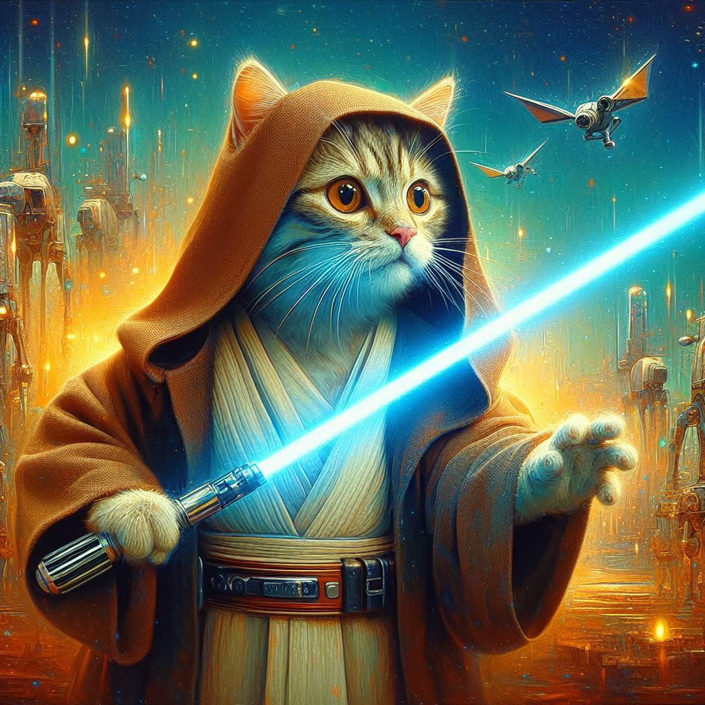 Obi Wan Catobi - AI Generated Artwork - NightCafe Creator