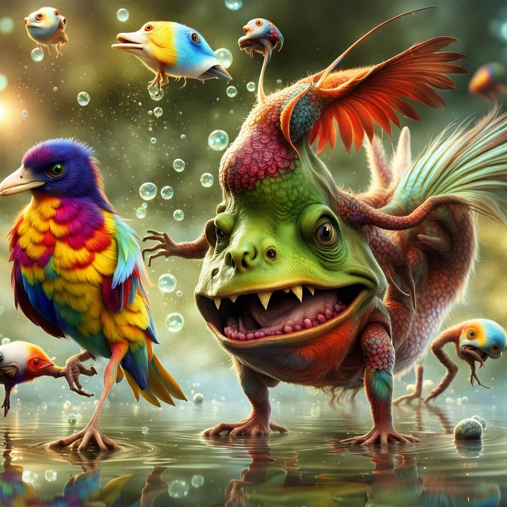 "Yo! Bird!! Don't Soil My Pool!" (please) +