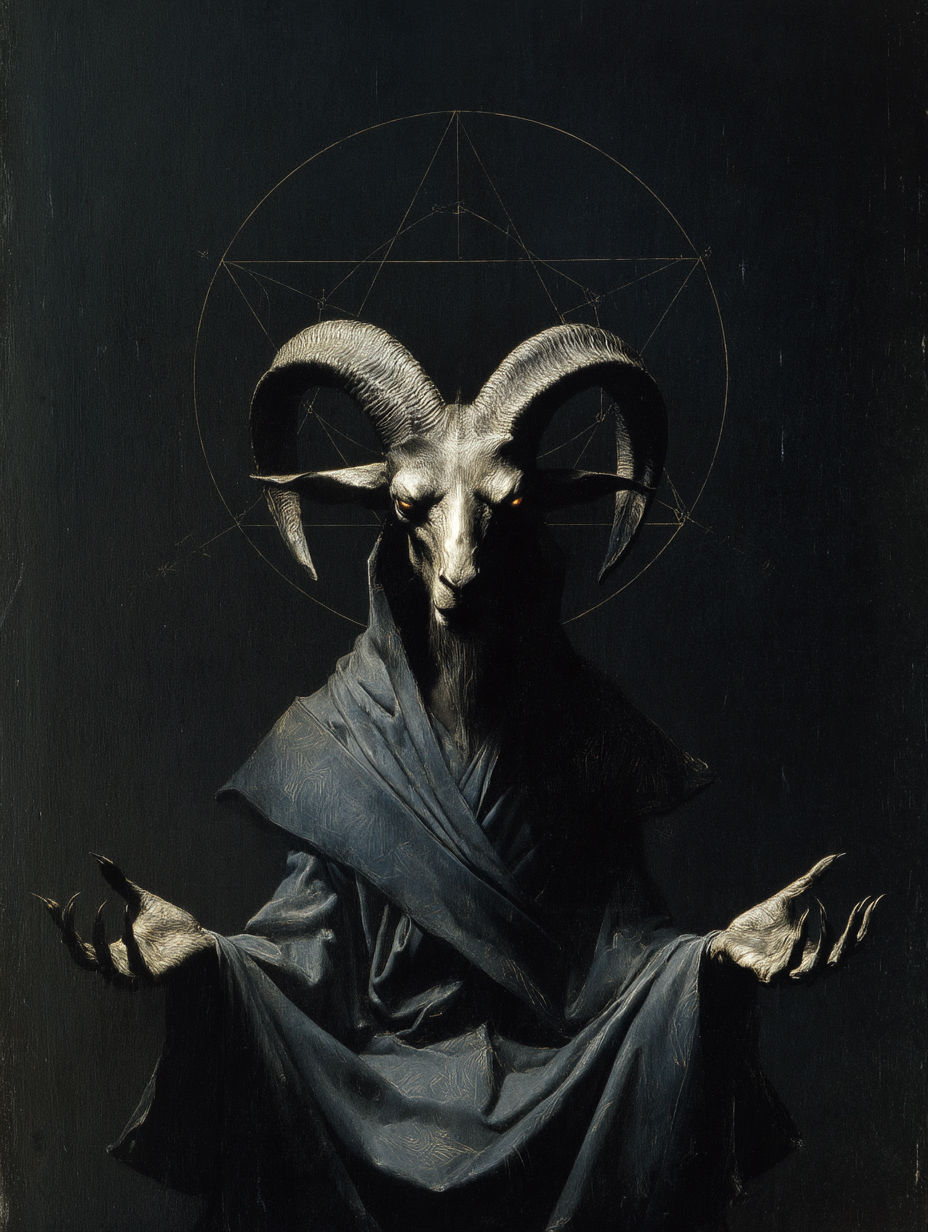 “Half-beast, half-god, he waits in stillness — the guardian of forbidden knowledge.”