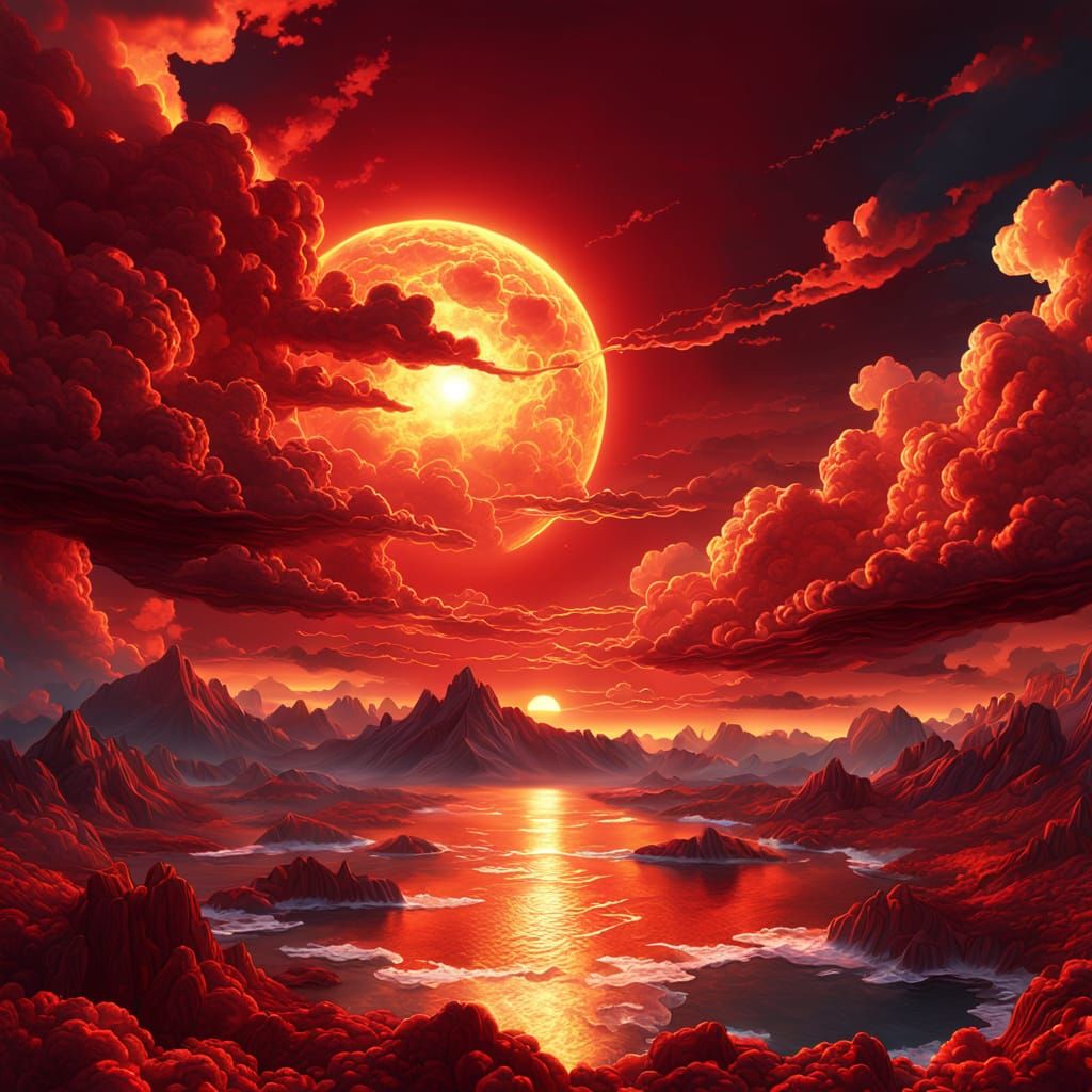 Red Sun   by @Verna-Ann Swaine