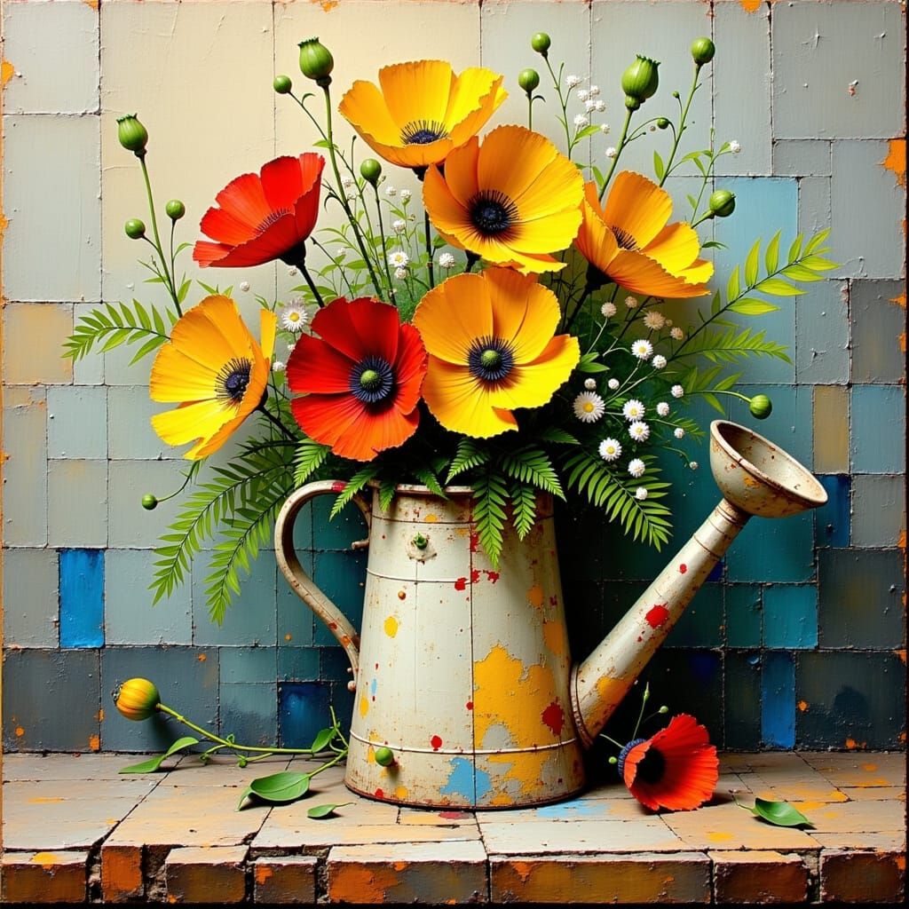 Alcohol Ink Poppies (1 like)  by @Diane W