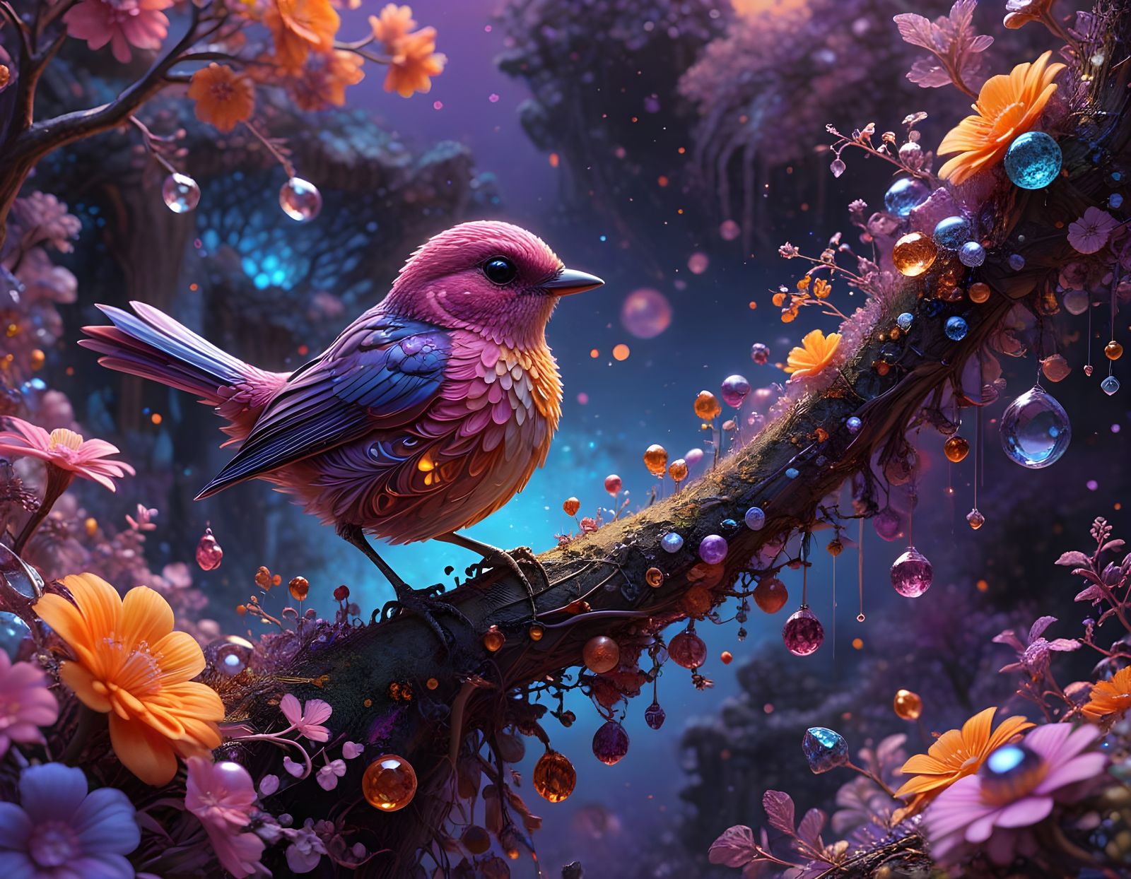 Surreal Candyland Dreamscape in Vibrant Gemstone Colors