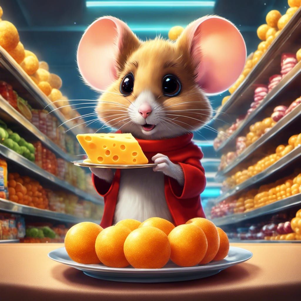 Wanna try a little piece? 🛒 🧀 🐭