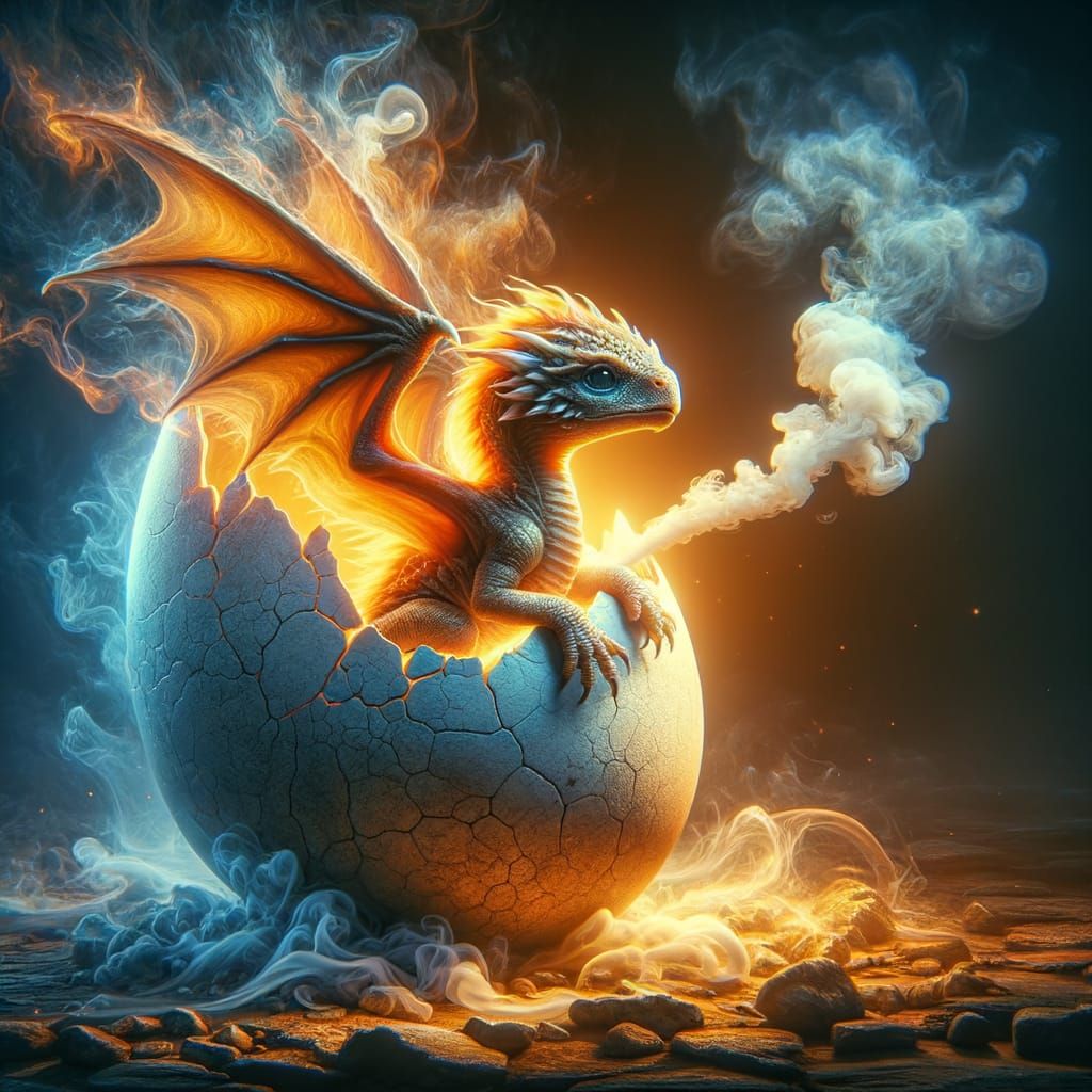 Dragon Hatchling  by @Saebelzahnspringmaus