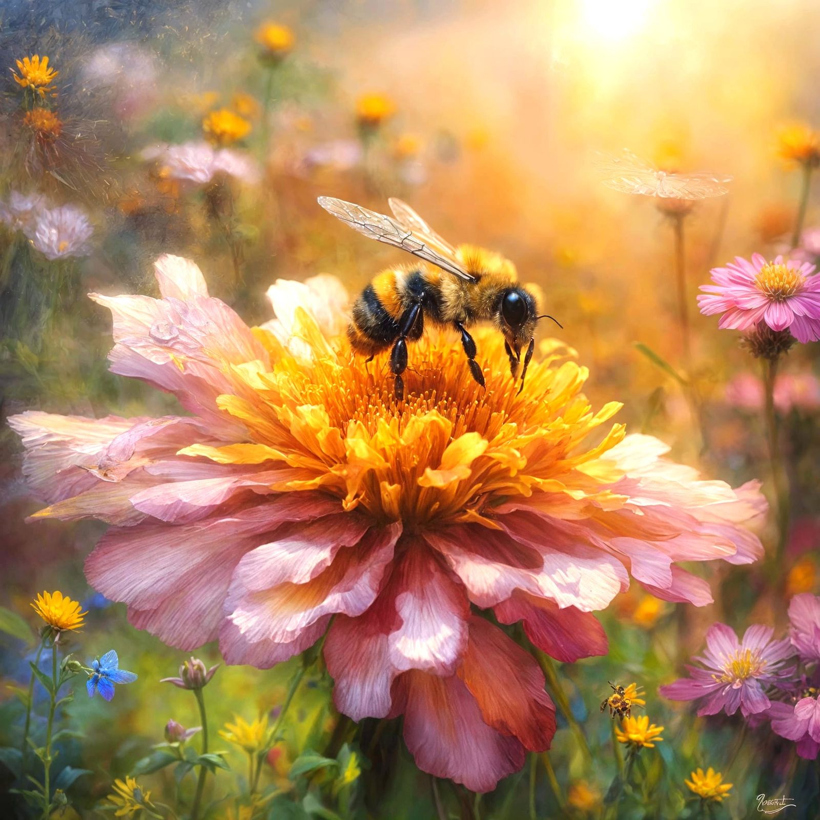 Bee at Work  by @Sherkhal