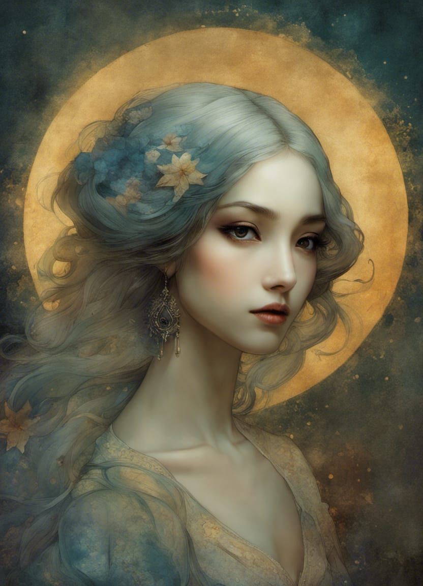 melancholy beauty AI Generated Artwork NightCafe Creator