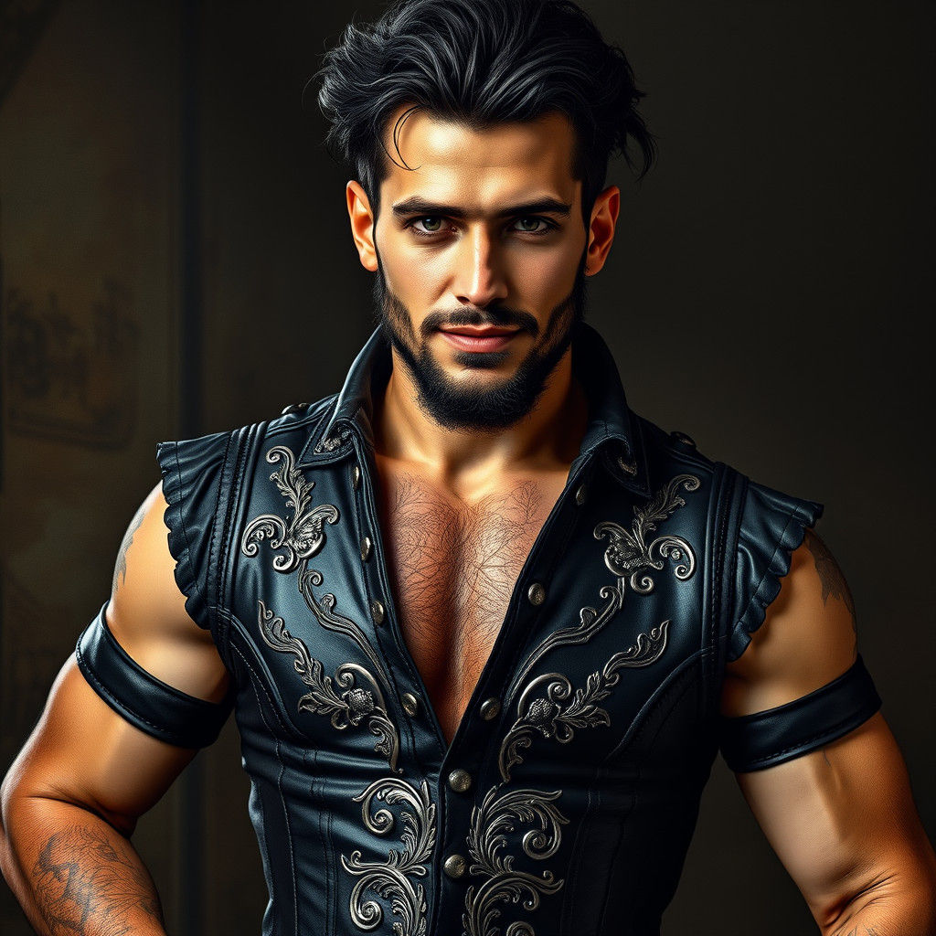 Handsome masculine man