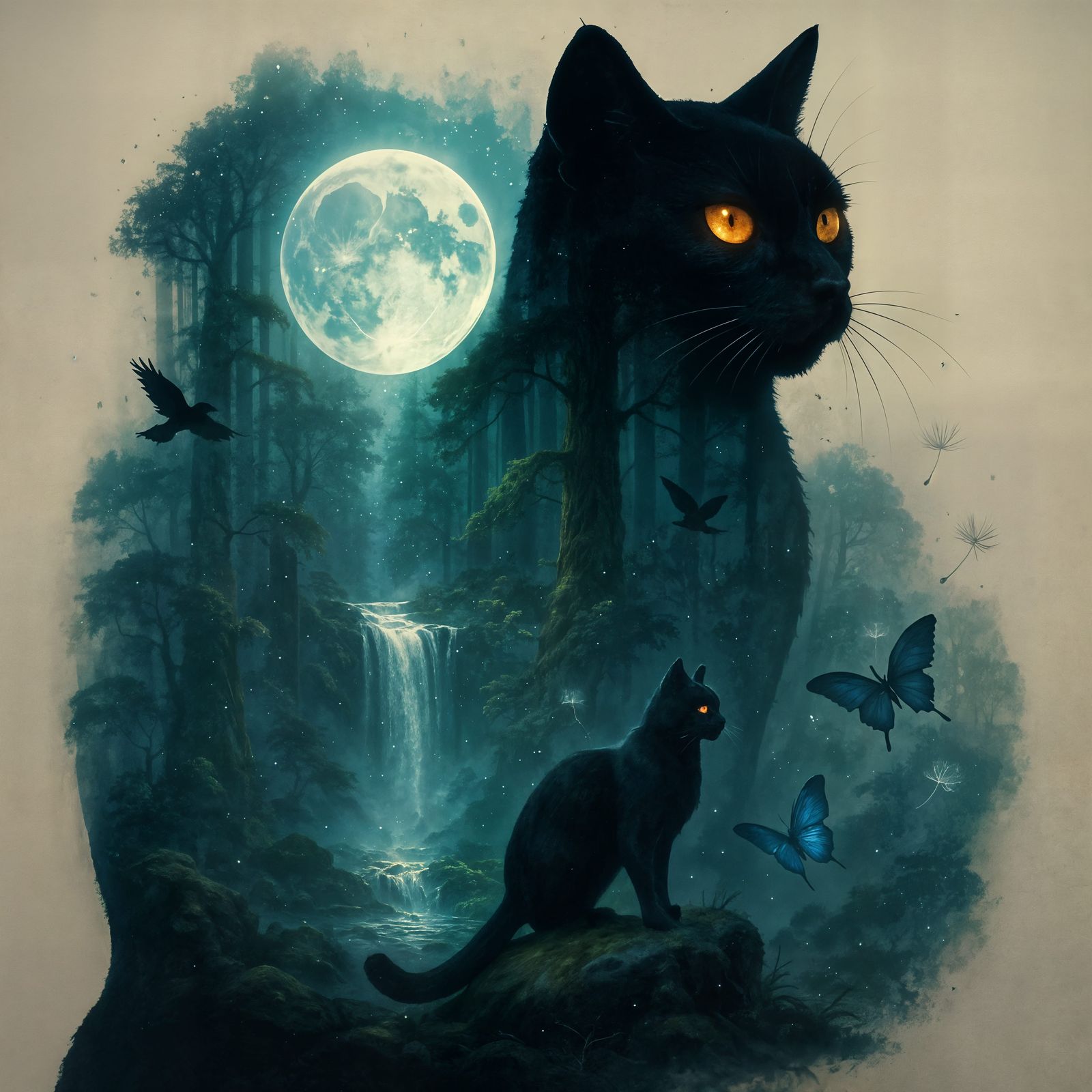 El Gato y La Luna  by @Mormookiee