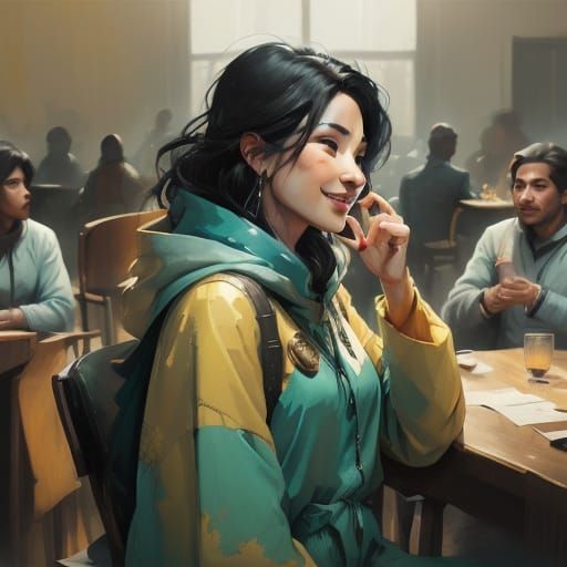 Diverse Group in Warm Interior, Capturing Community Spirit