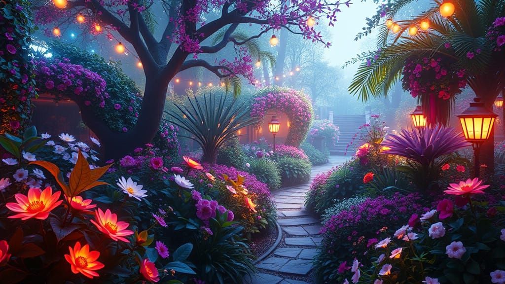 A beautiful, sophisticated, vibrant, colourful garden  by @Tenar