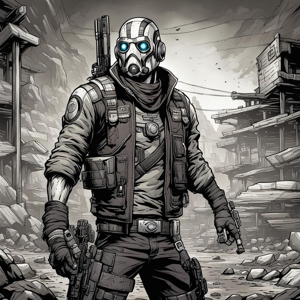 Physco from borderlands cell shaded