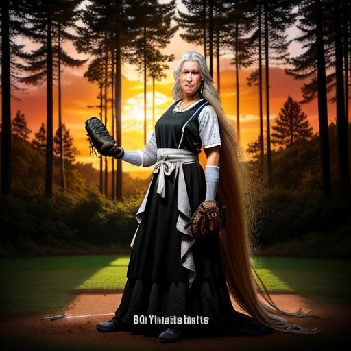 Surreal Baseball Game at Sunset and Sunrise