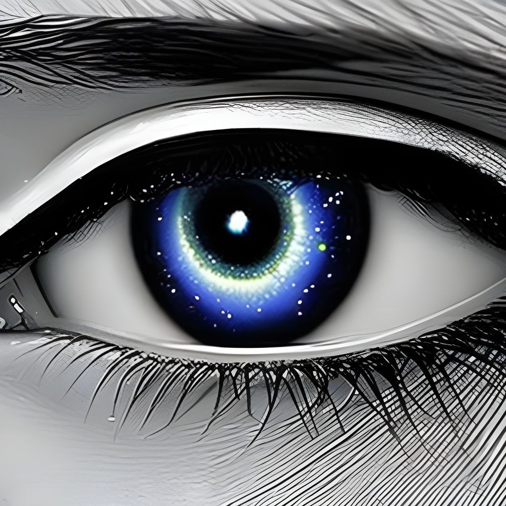 The Night Sky Reflected In Her Eyes