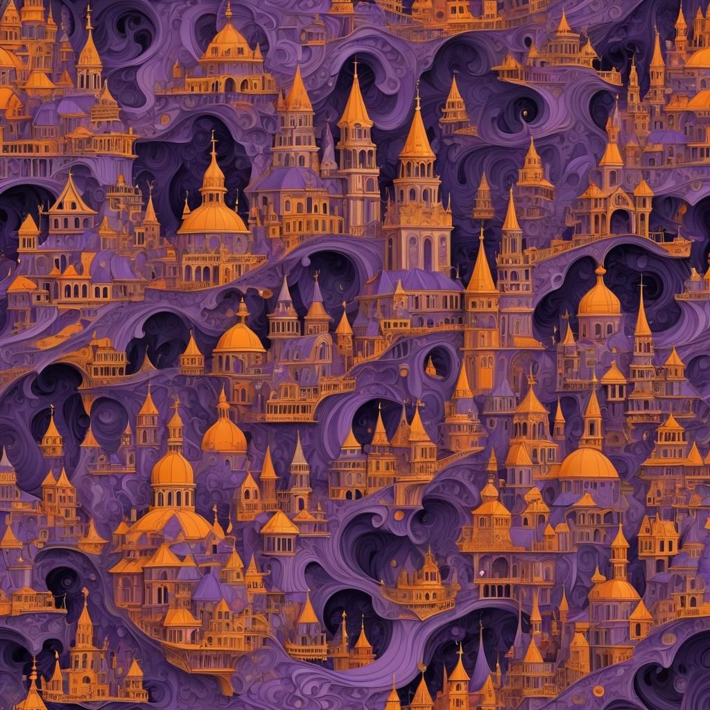 The churches, ships and palaces were seen
Huddled in gloom;—...