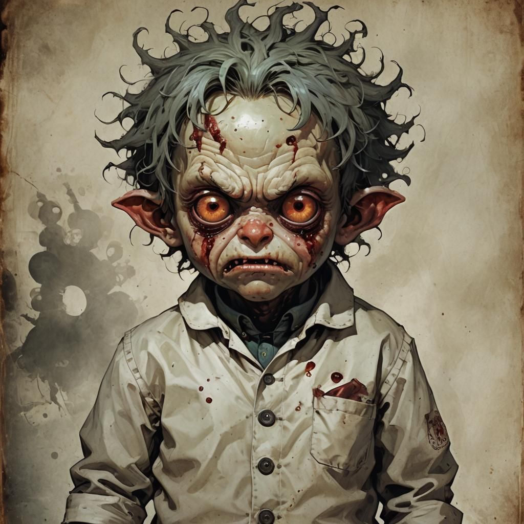 Imagine a grotesque, oversized boy, with a body that looks l...