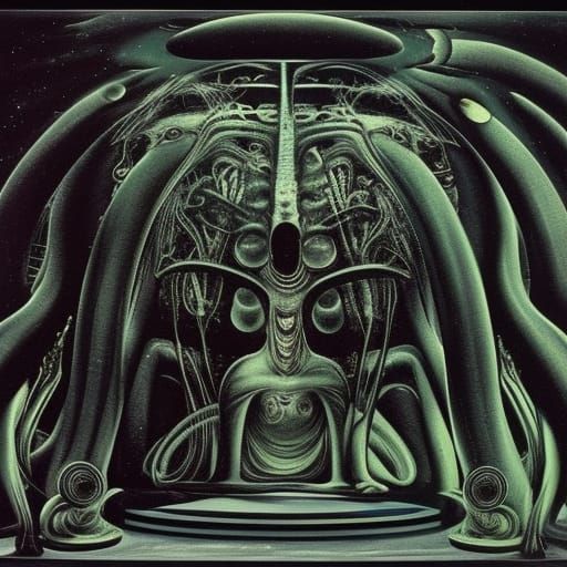 Cosmic bubbles. H.R. Giger