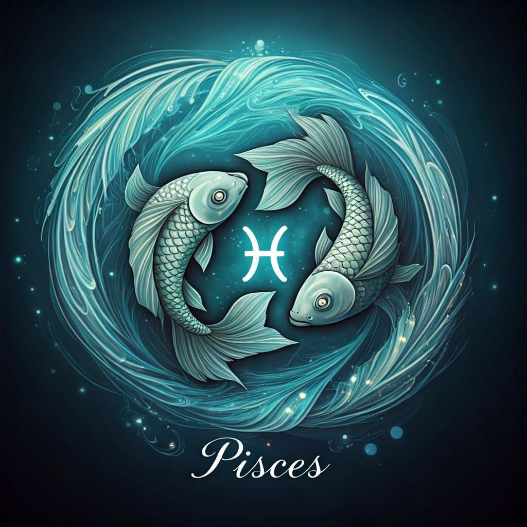 Pisces symbol  by @VintageGirl13