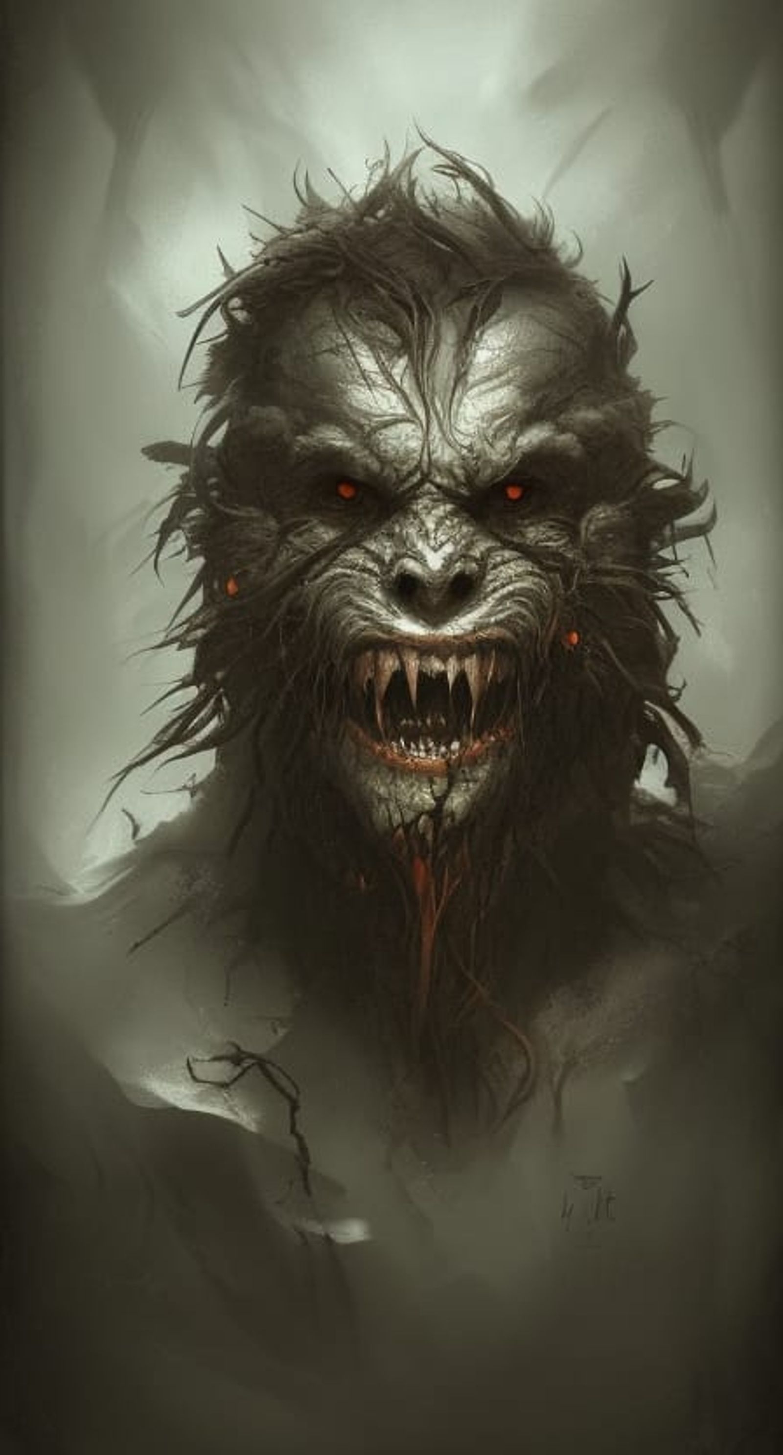realistic werewolf fangs