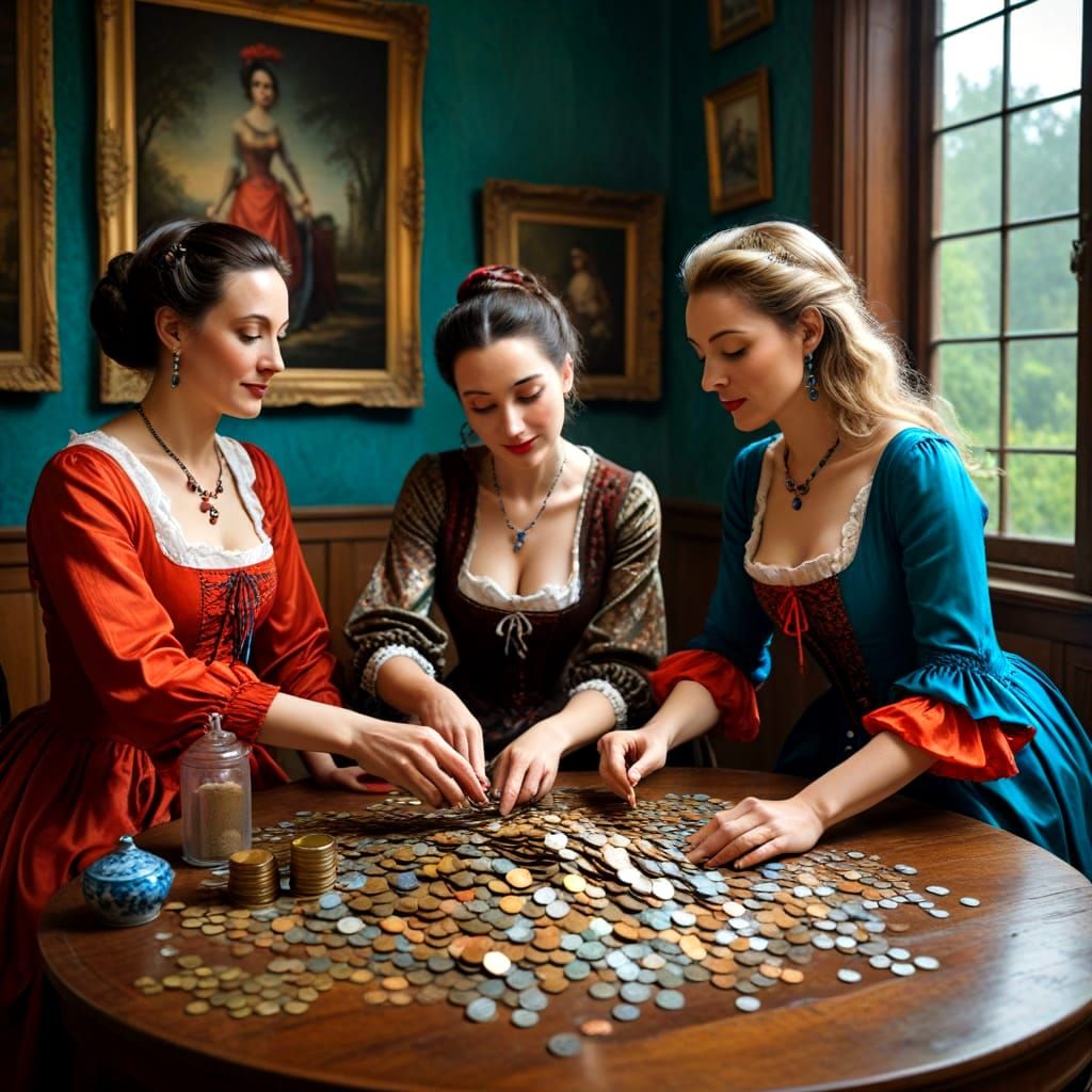 Surrealistic Ladies in a Fantastical Interior