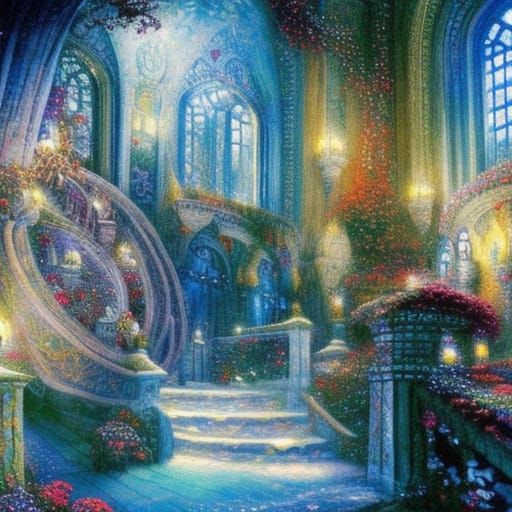 In the hall of blue