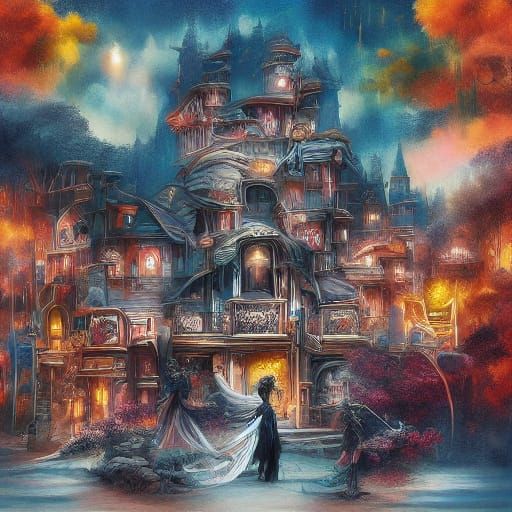 Surreal Portrait in a Dark Cyberpunk Aesthetic