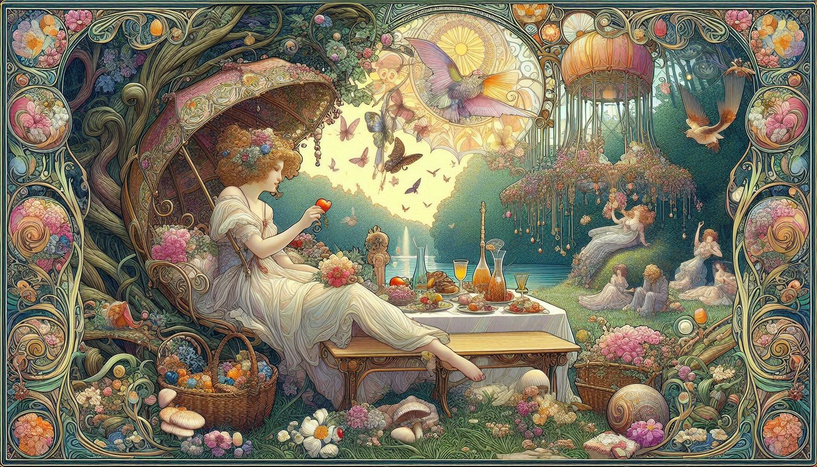 Fantastical summer scene